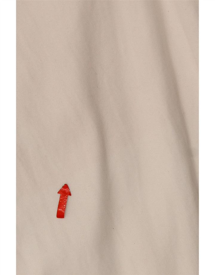 Calça Chino Feminina Cos Reta Médio Algodão Branco