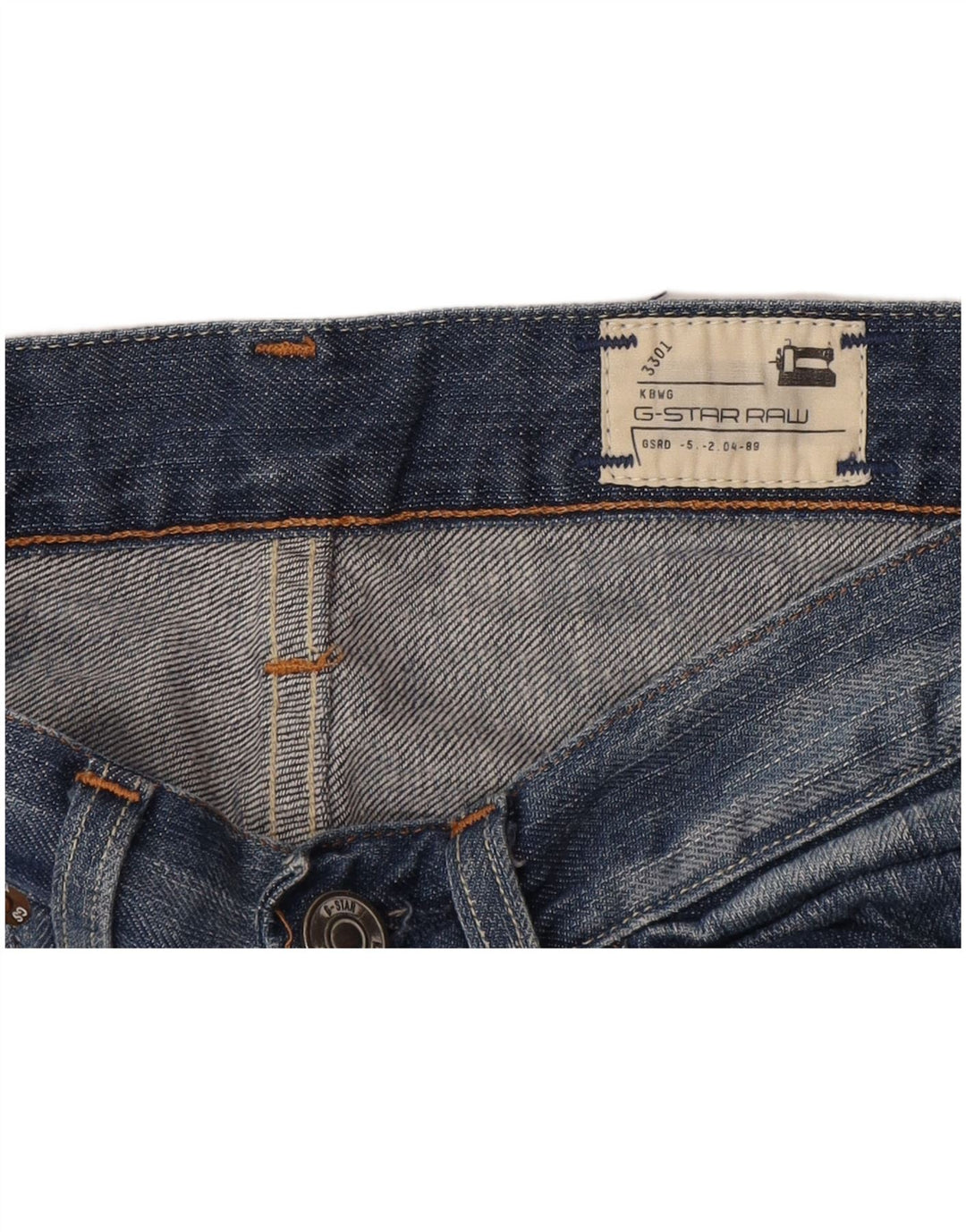 Calça jeans reta masculina G-Star 3301 W33 L33 azul