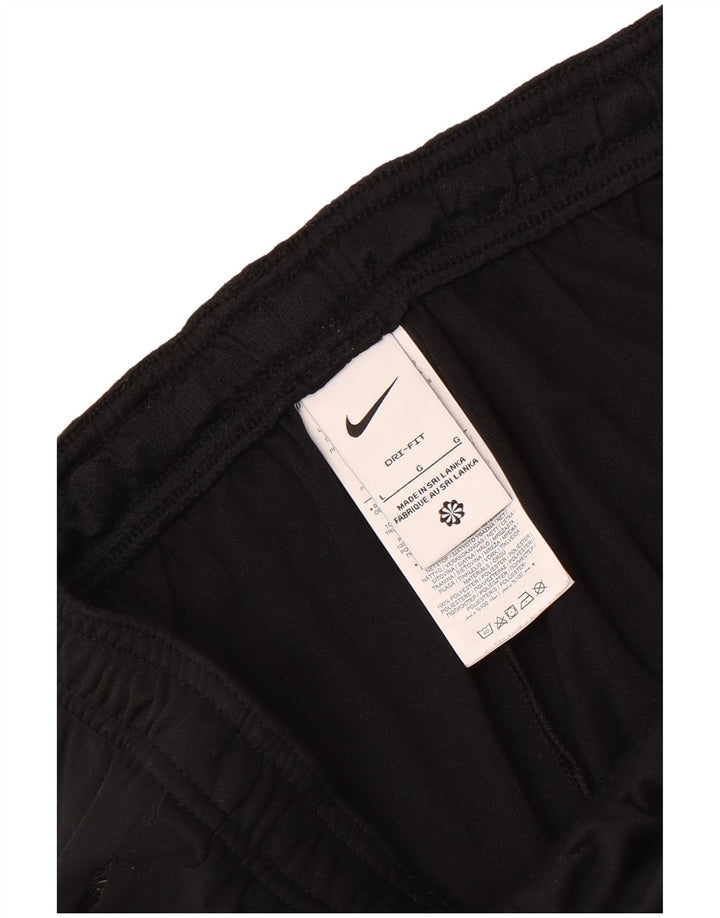 Calça de treino masculina Nike Dri Fit grande poliéster colorblock preto