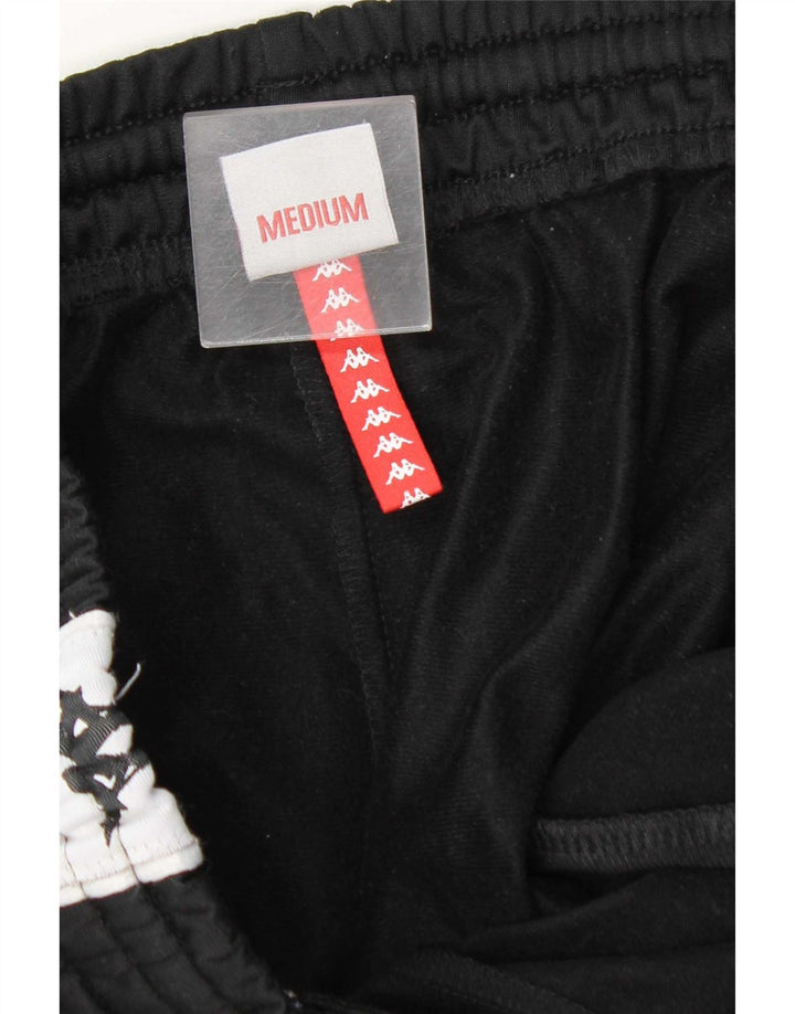 Calça esportiva Kappa masculina gráfica joggers médio preto colorblock