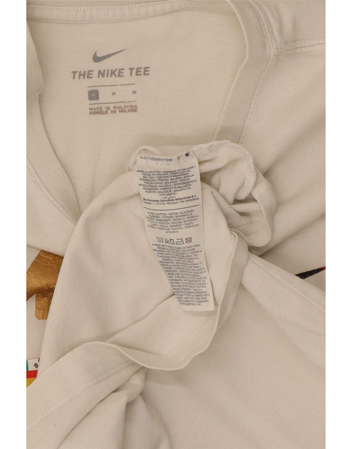 Camiseta Nike masculina gráfica Top médio algodão branco