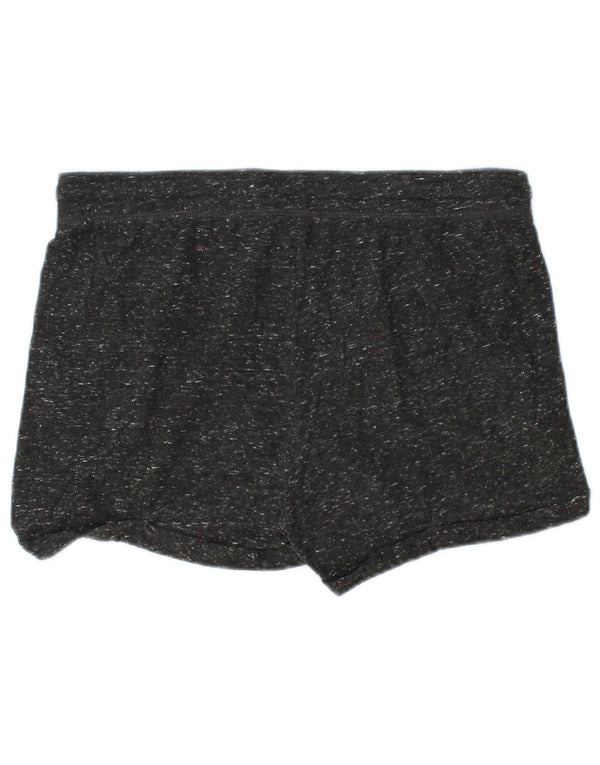 Shorts esportivos femininos Jack Wills Reino Unido 8 poliéster manchado preto pequeno