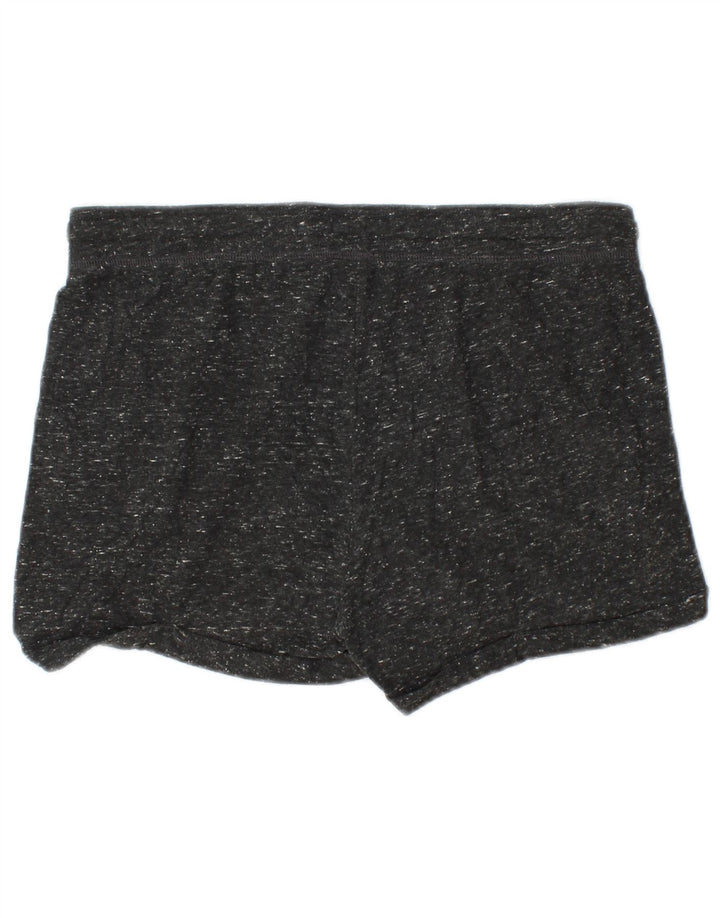 Shorts esportivos femininos Jack Wills Reino Unido 8 poliéster manchado preto pequeno