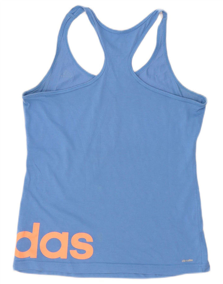 Adidas Womens Climalite Graphic Vest Top UK 12/14 Médio Azul