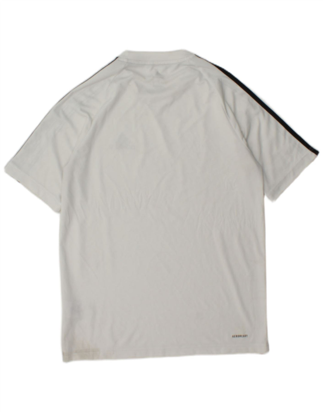 Adidas Mens Aeroready Camiseta Top Pequeno Branco Colorblock Poliéster