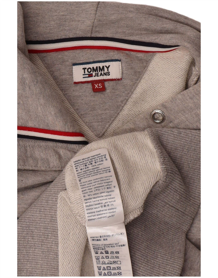 Suéter com capuz gráfico grande TOMMY HILFIGER UK 6 XS algodão cinza