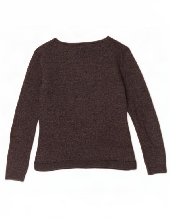 Suéter feminino Massimo Dutti com gola canoa 7-8 anos lã cinza