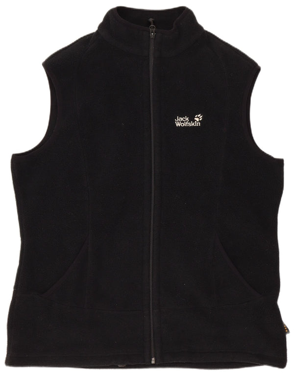 Colete de lã feminino Jack Wolfskin UK 18/20 XL preto poliéster