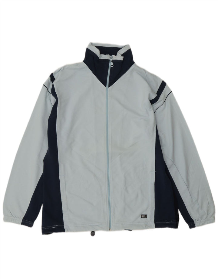 Jaqueta ASICS masculina de agasalho médio azul colorblock