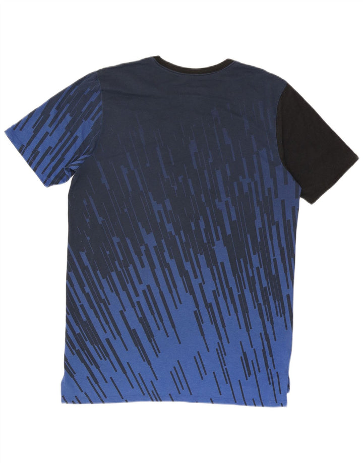 Camiseta masculina Nike Dri Fit Top médio azul colorblock poliéster