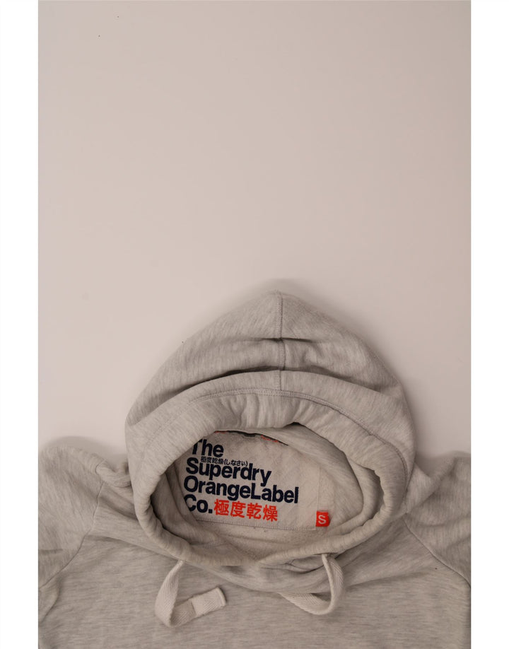 SUPERDRY Womens Hoodie Jumper UK 10 Small Grey Cotton Vintage Superdry and Second-Hand Superdry from Messina Hembry 
