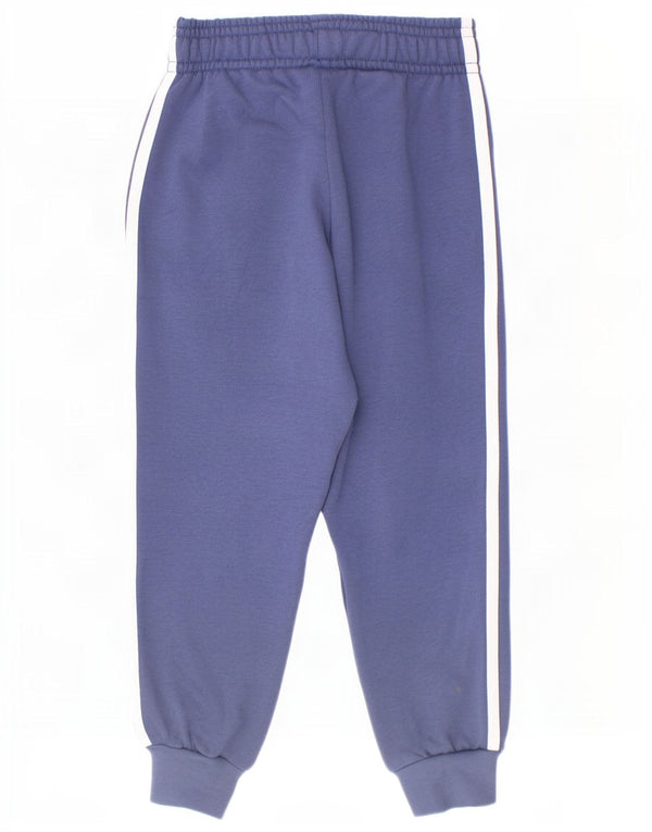 Adidas meninos calças de treino joggers 5-6 anos azul marinho algodão