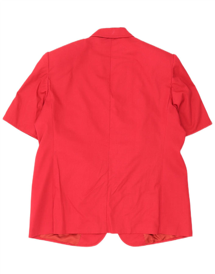 ELENA MIRO Jaqueta blazer feminina grande de manga curta IT 44 Médio Vermelho