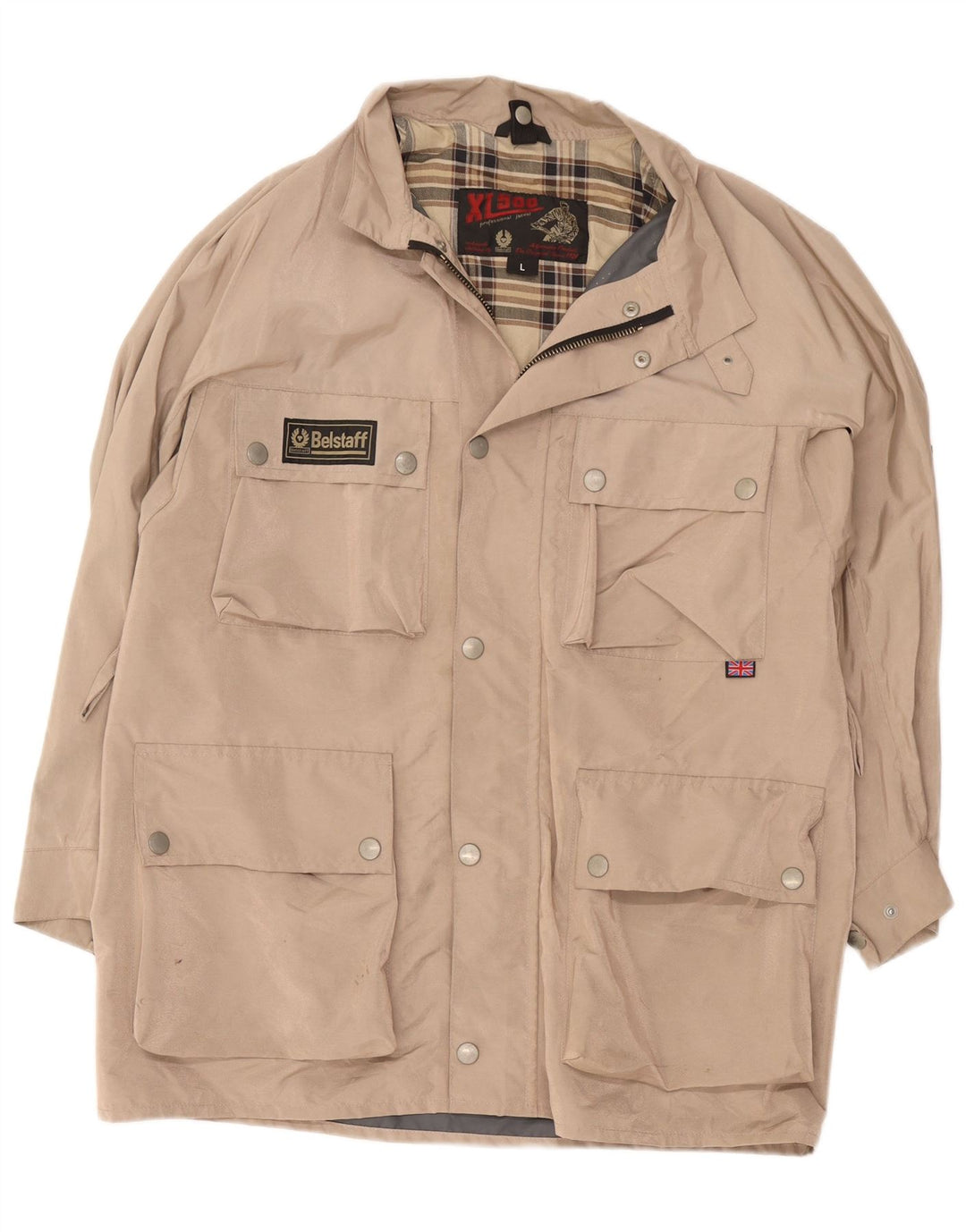 Jaqueta utilitária masculina Belstaff UK 40 grande bege