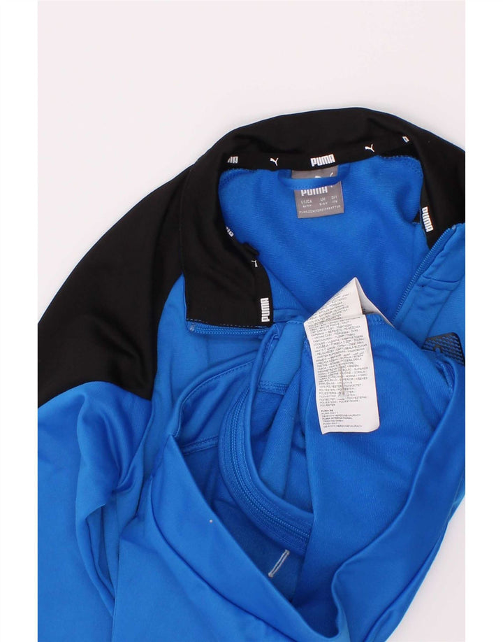 Jaqueta Puma Boys Graphic Tracksuit Top 5-6 Anos Azul Colorblock Poliéster