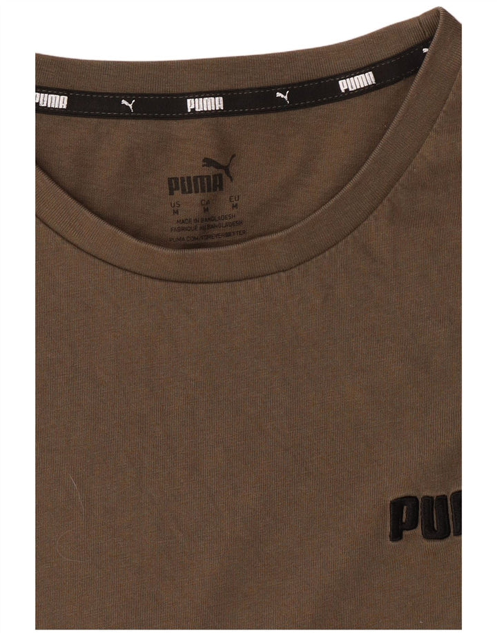 Camiseta masculina PUMA Top médio cáqui