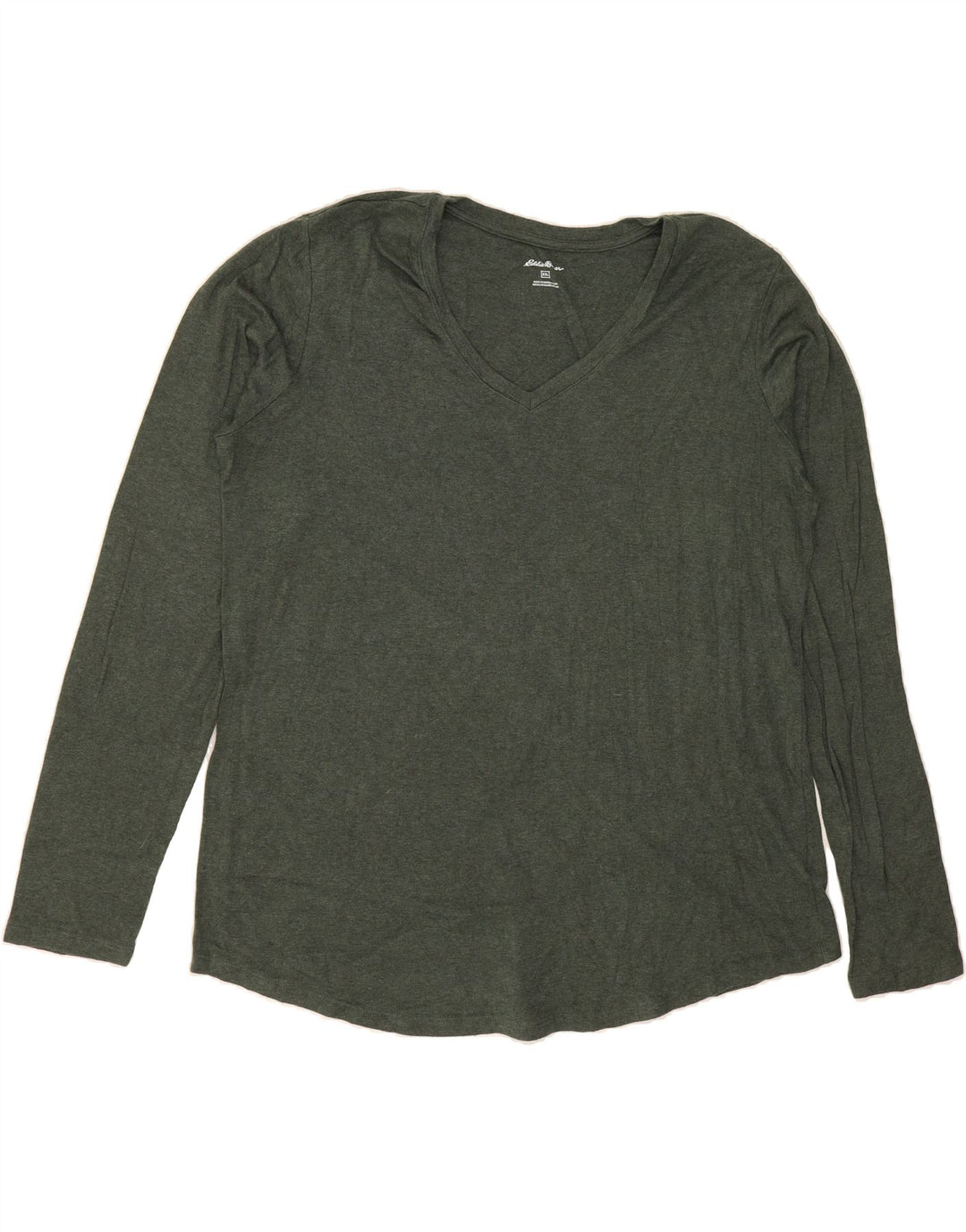 EDDIE BAUER Womens Top Long Sleeve UK 20 2XL Green Cotton Vintage Eddie Bauer and Second-Hand Eddie Bauer from Messina Hembry 