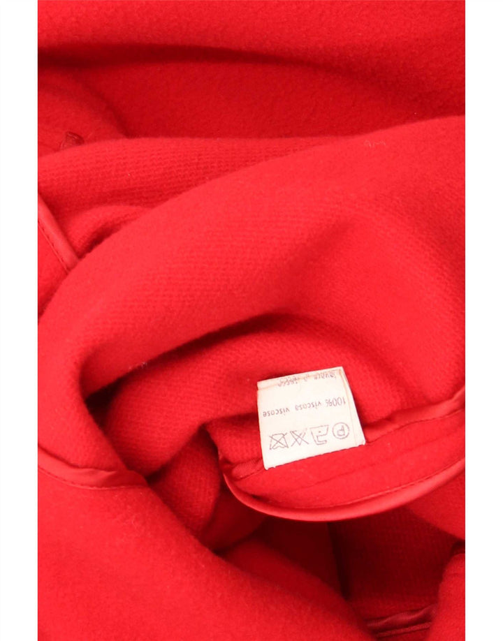 Marika Blu Casaco feminino militar solto com corte IT 42 médio vermelho designer