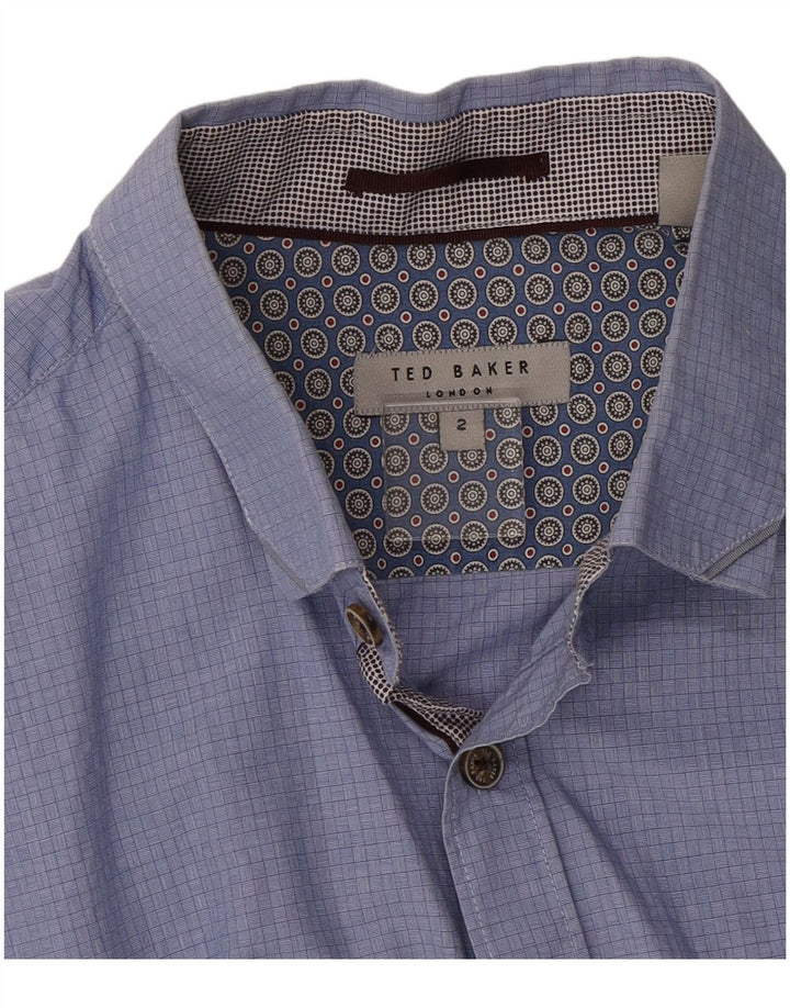 Camisa masculina TED BAKER tamanho 2 pequeno algodão azul