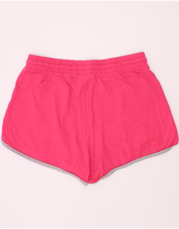 Shorts esportivos femininos Benetton 11-12 anos 2XL algodão rosa