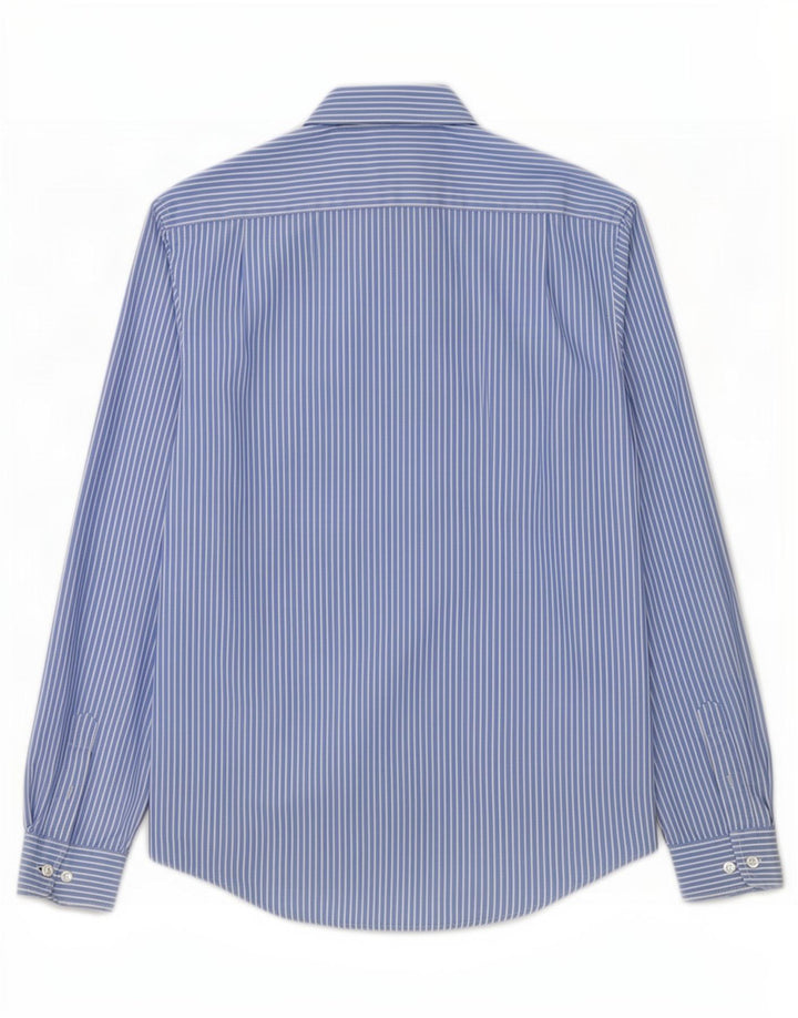 Camisa masculina Ivy Oxford risca de giz azul médio