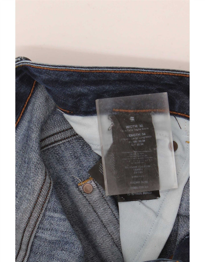 G-Star Masculino Radar Slim Jeans W32 L34 Azul Algodão