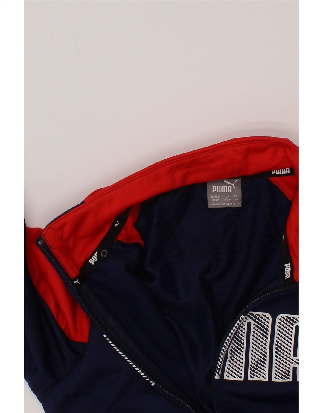 Jaqueta Puma Boys Graphic Tracksuit Top 7-8 anos Azul marinho Colorblock