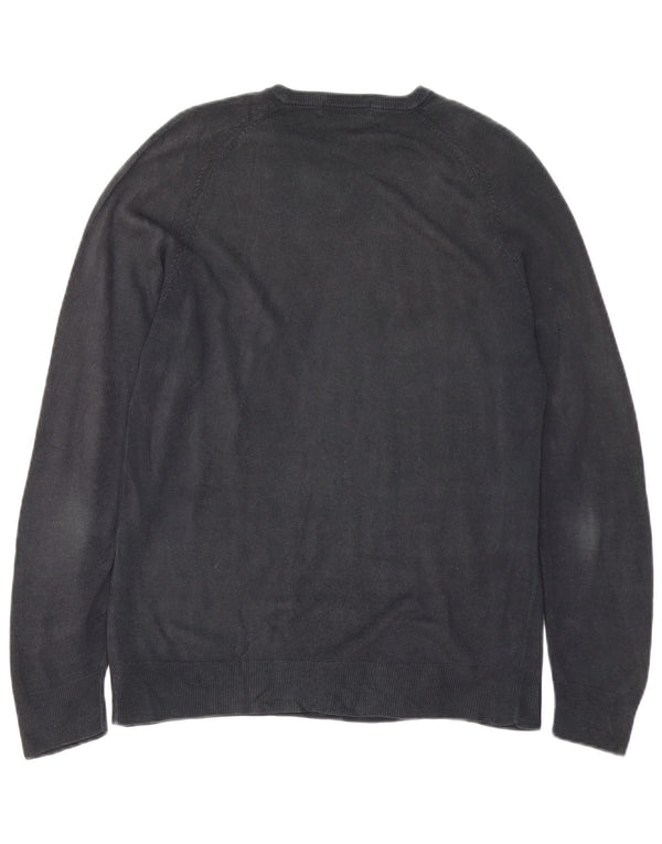 Marks & Spencer Mens Blue Harbour V-Neck Jumper Sweater Small Navy Acrylic