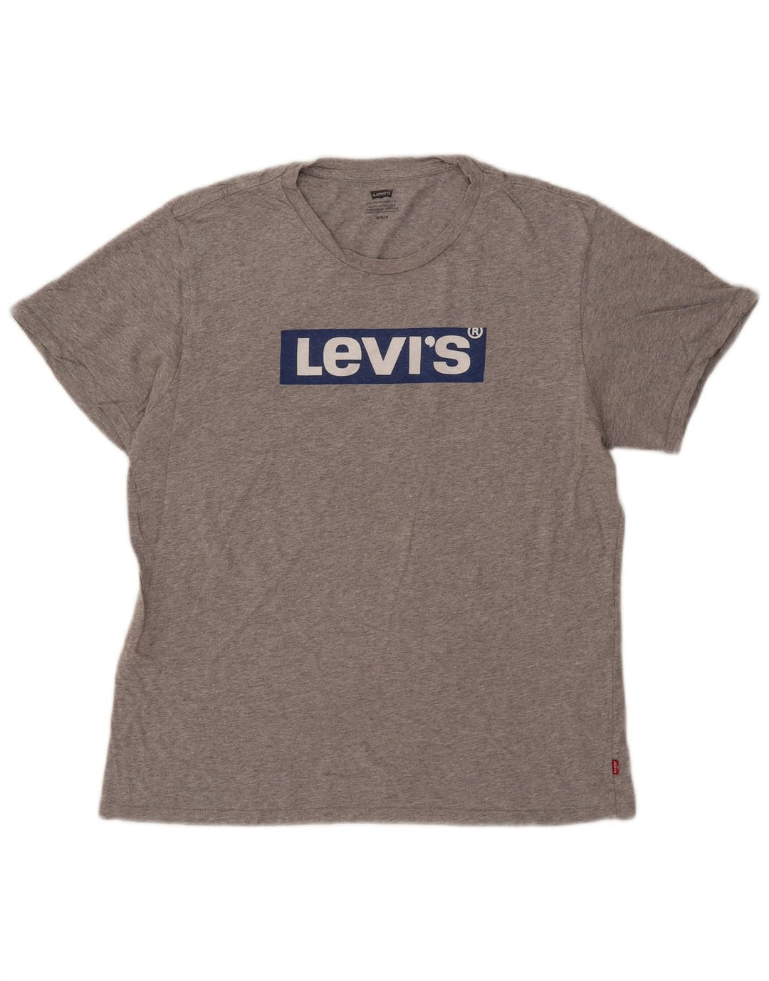 Camiseta masculina gráfica Levi's Top cinza médio algodão