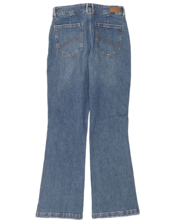 Fat Face Womens Fly Flared Jeans Reino Unido 12 Médio W30 L31 Azul Algodão