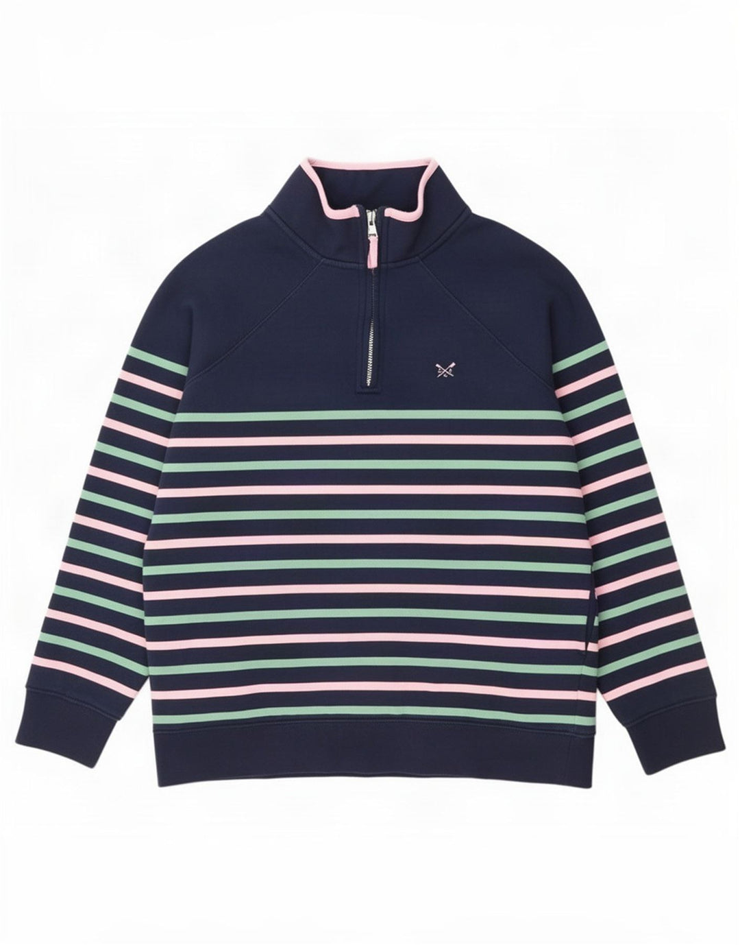 Crew Clothing feminino oversized moletom jumper Reino Unido 8 pequeno azul marinho