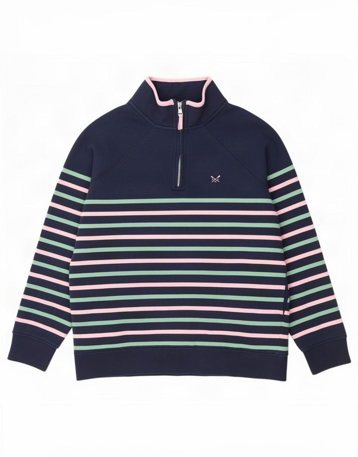 Crew Clothing feminino oversized moletom jumper Reino Unido 8 pequeno azul marinho