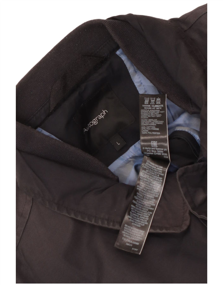 Jaqueta masculina Marks & Spencer Autograph Utility Reino Unido 40 grande algodão azul marinho