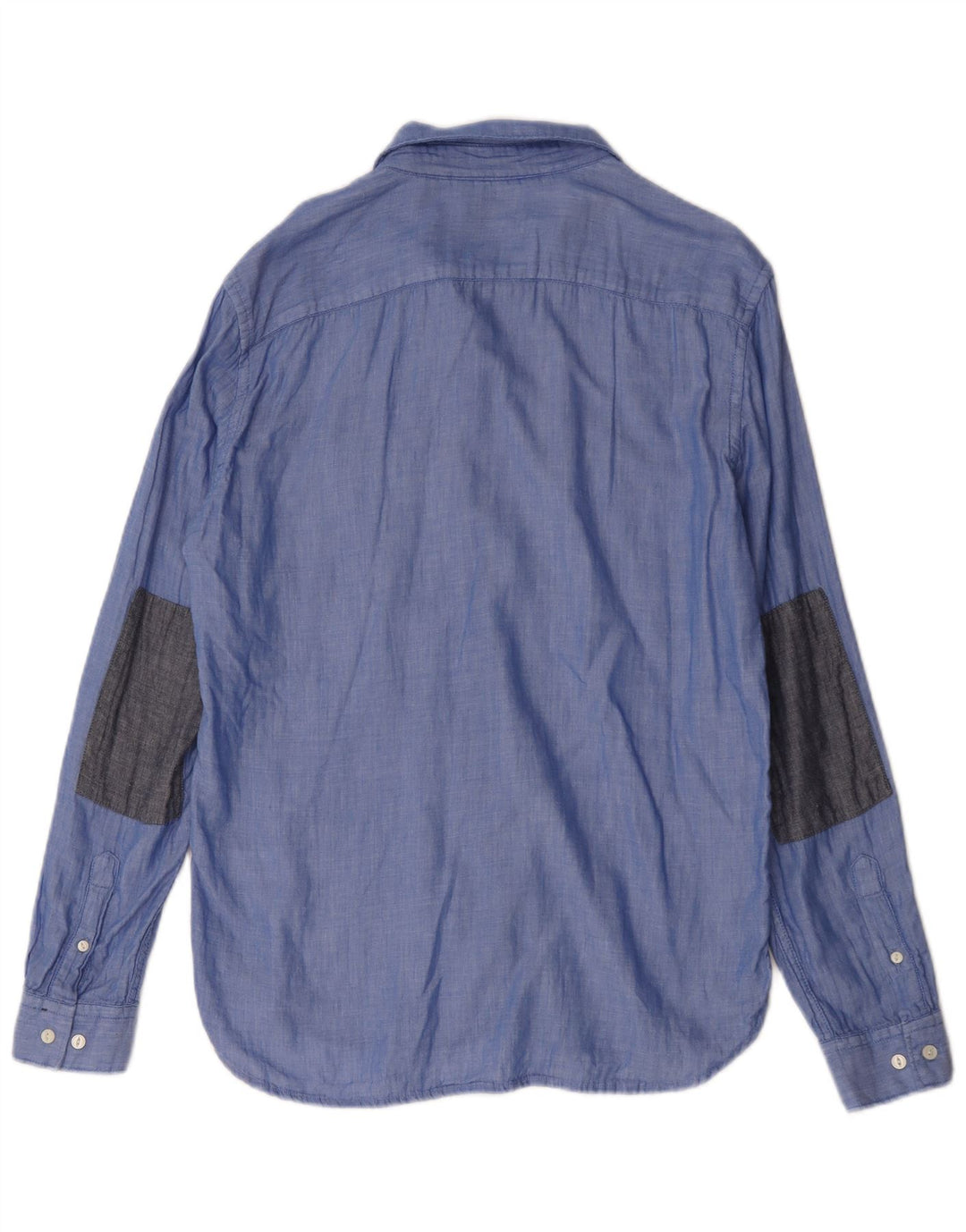 Camisa masculina French Connection Regular Fit Regular Algodão Azul Médio