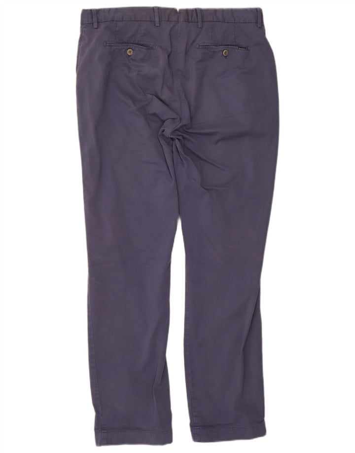 Calça masculina Hackett Straight Suit W36 L32 azul marinho algodão
