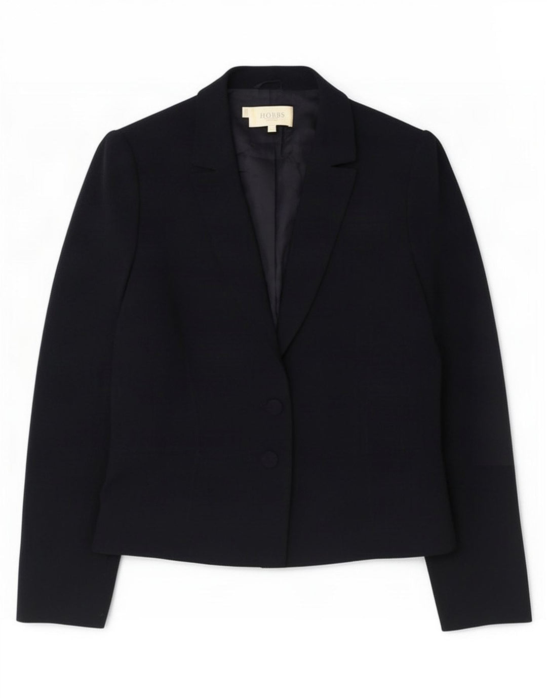 Jaqueta blazer feminina Hobbs com 2 botões Reino Unido 14 grande poliéster azul marinho
