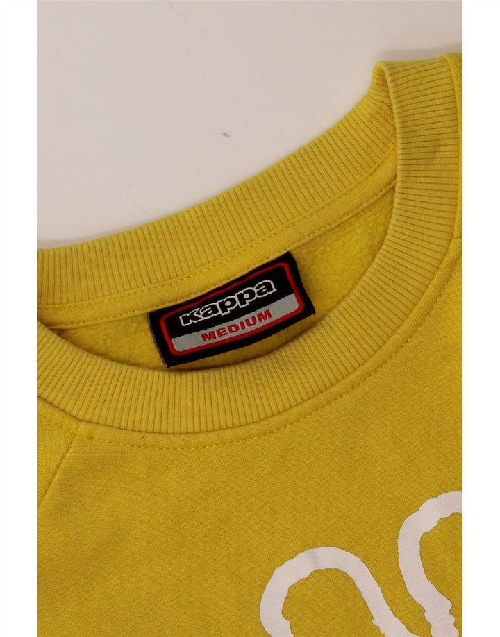 Kappa moletom gráfico masculino jumper médio amarelo