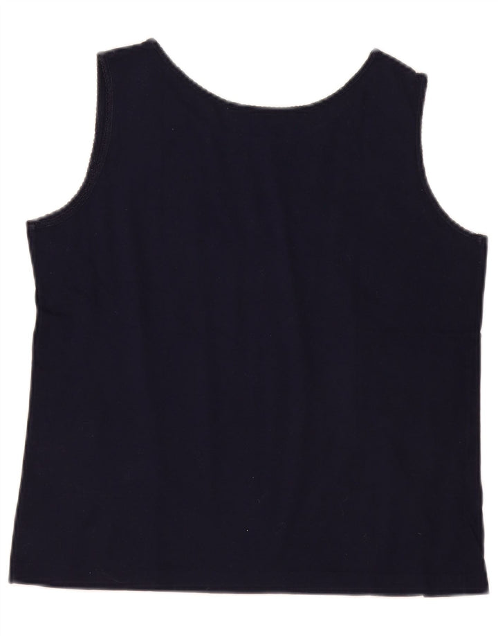 Colete feminino Luisa Spagnoli UK 10 pequeno azul marinho