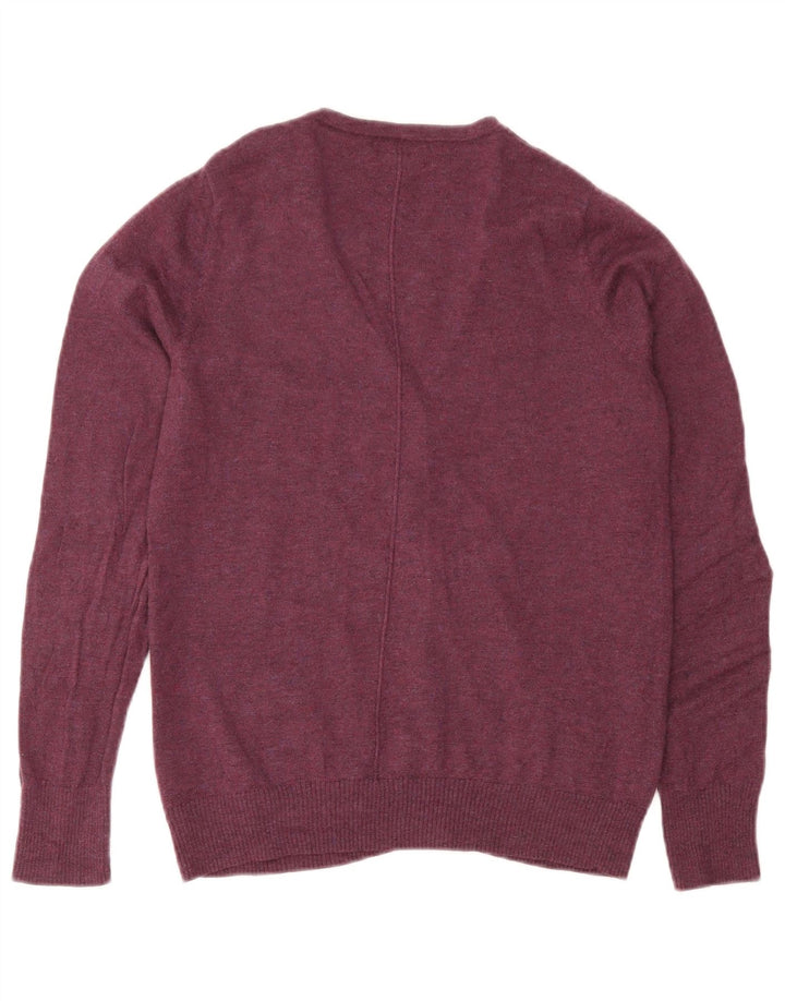 Suéter Cardigan Feminino Fat Face Reino Unido 12 Lã Borgonha Média