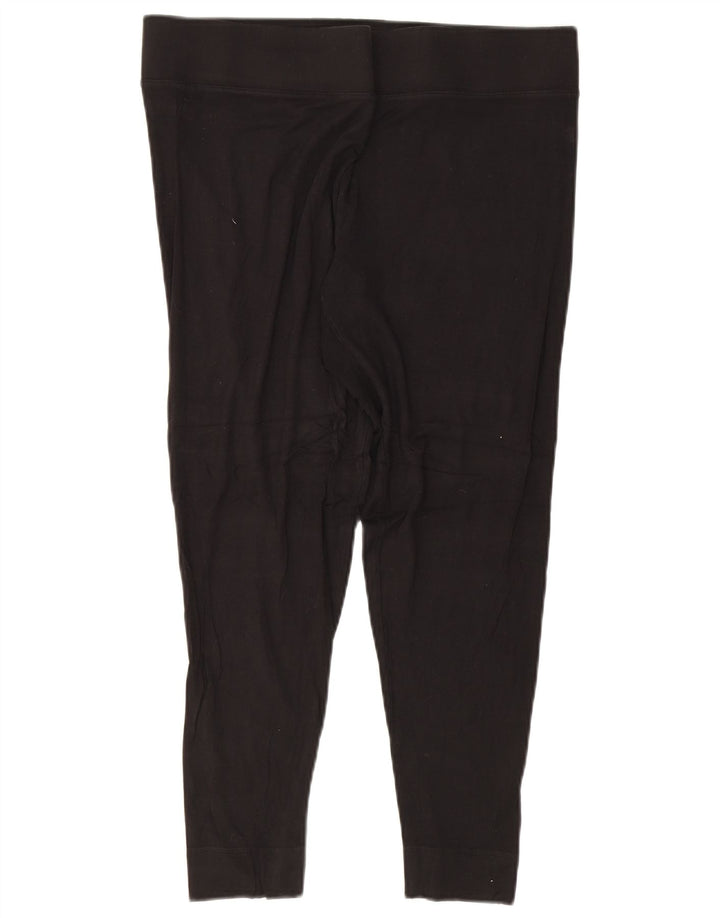 Leggings capri feminino Marks & Spencer Reino Unido 18 XL preto viscose
