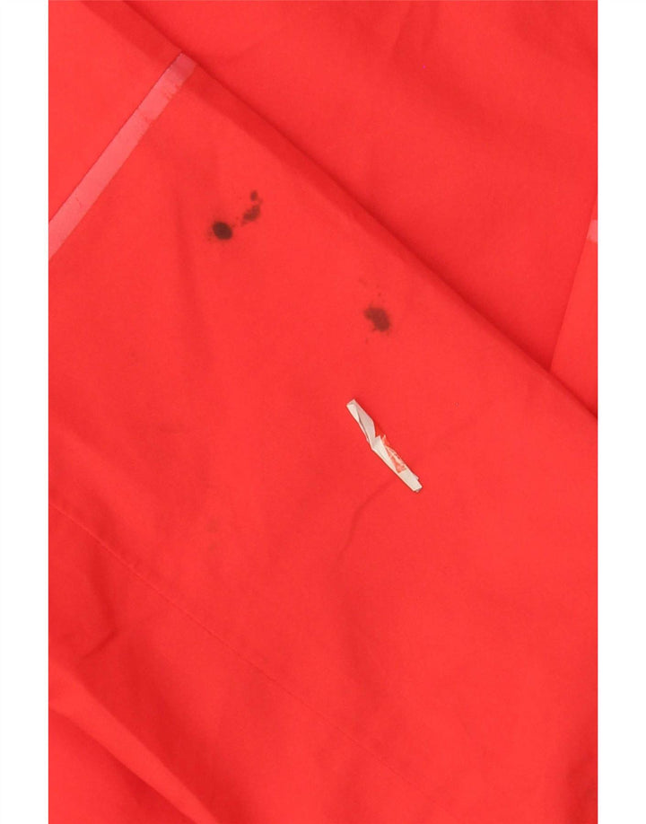 Jaqueta de chuva feminina com capuz Jack Wolfskin Reino Unido 14/16 grande poliéster vermelho