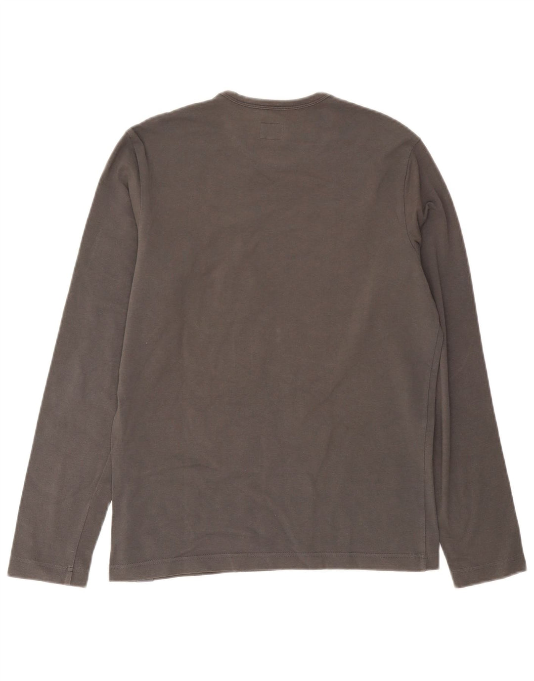 Calvin Klein Jeans masculino gráfico top manga comprida grande algodão cinza