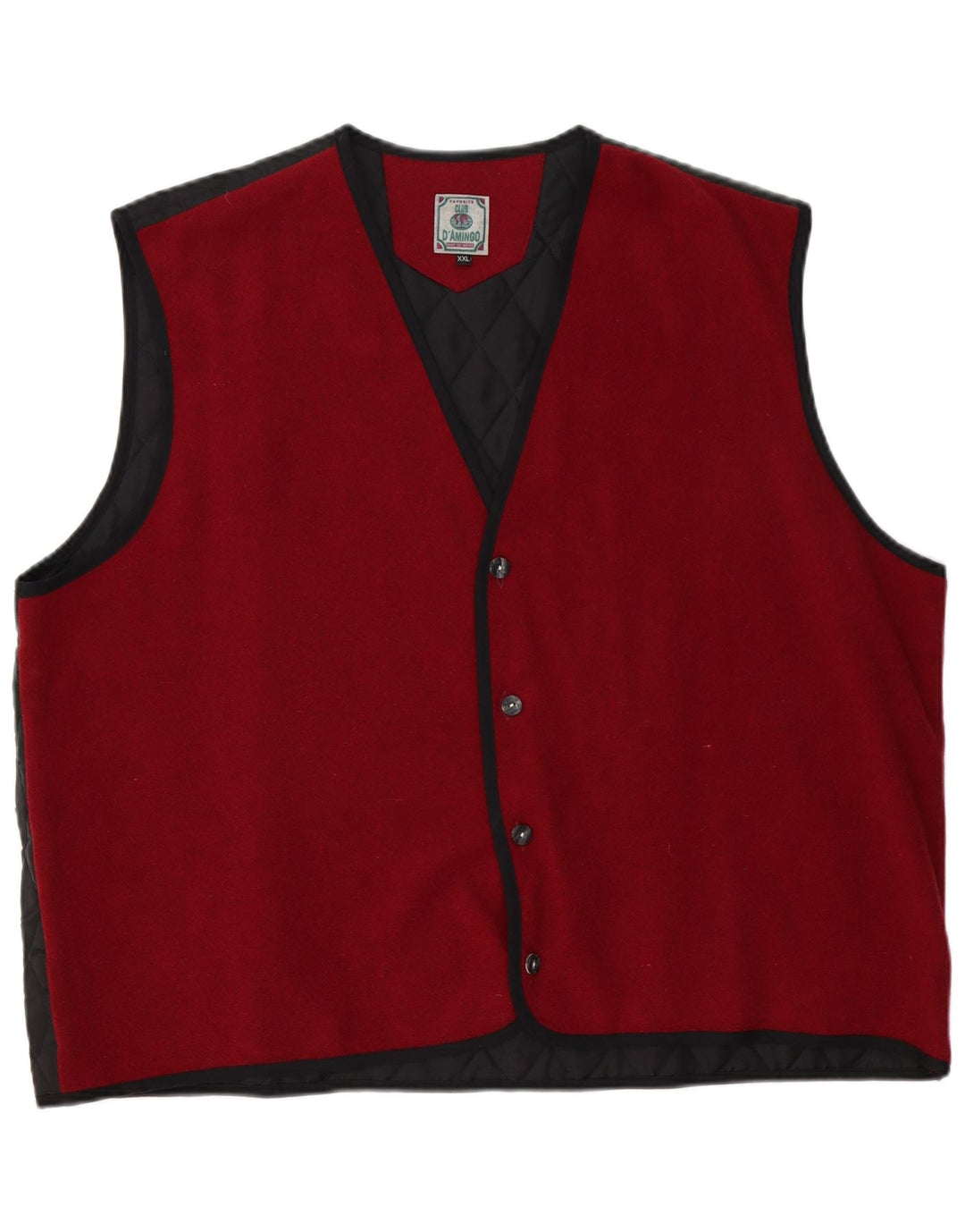 Colete masculino Club Damingo UK 44 2XL vermelho colorblock