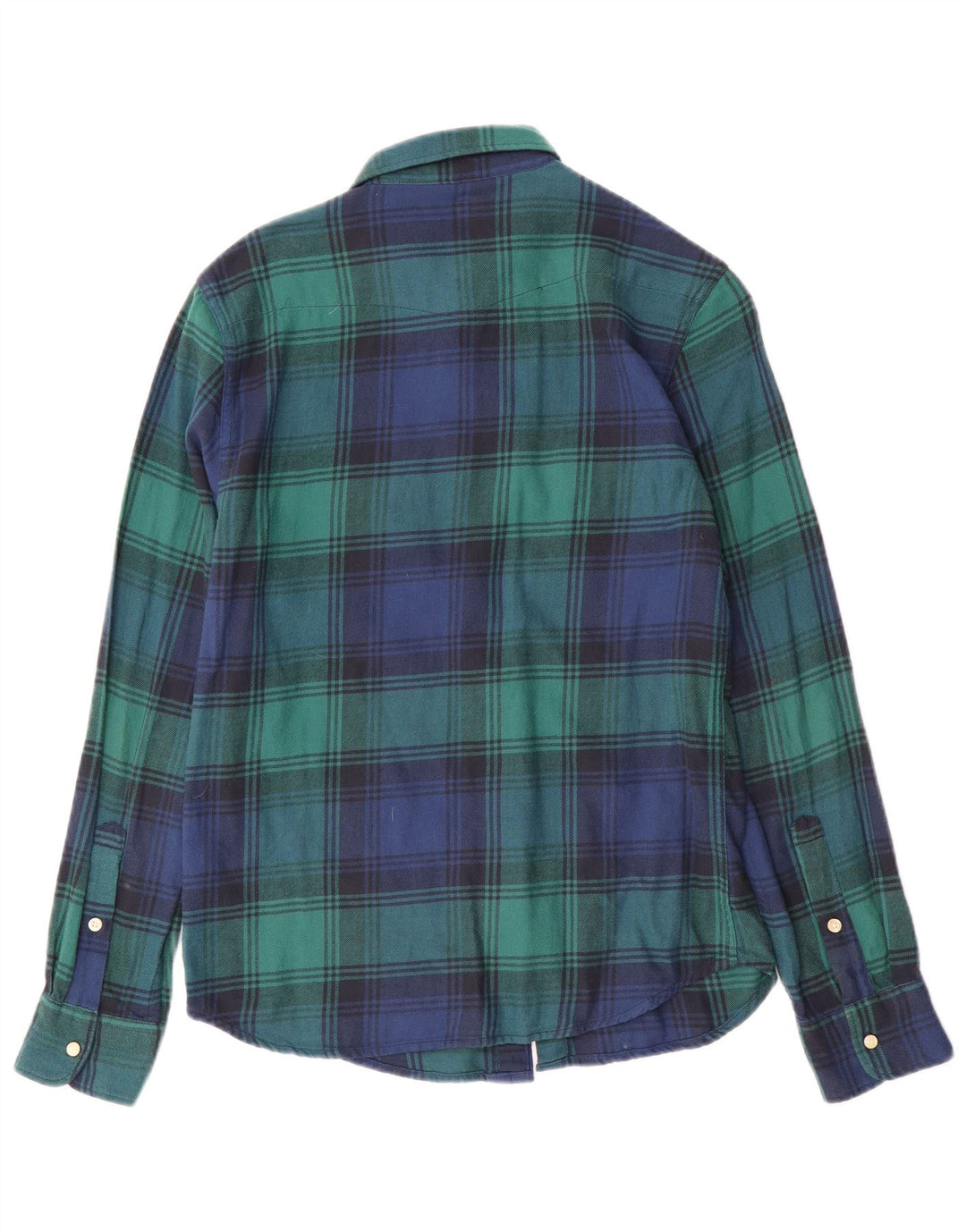 Camisa masculina de flanela Lee pequeno algodão xadrez verde