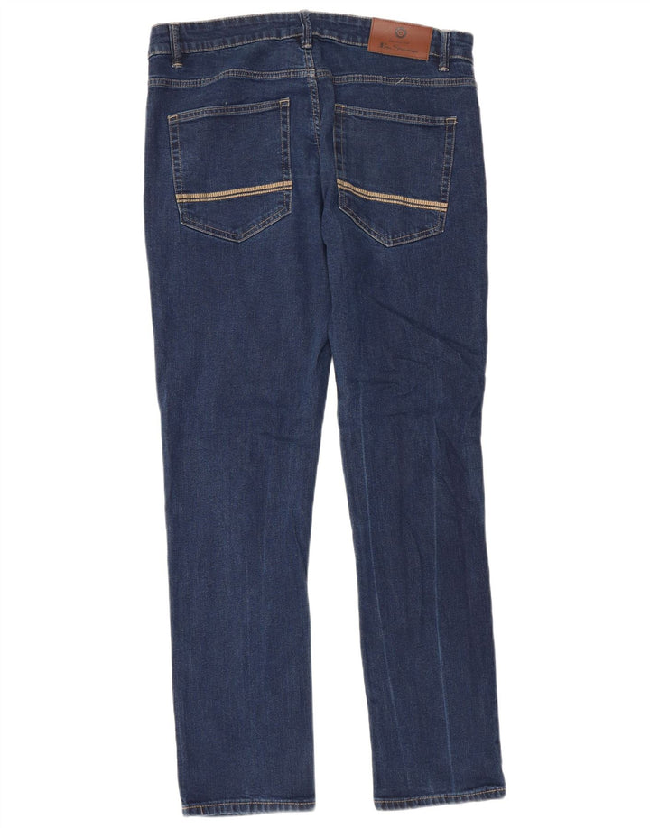Ben Sherman Calça jeans reta masculina W36 L31 algodão azul