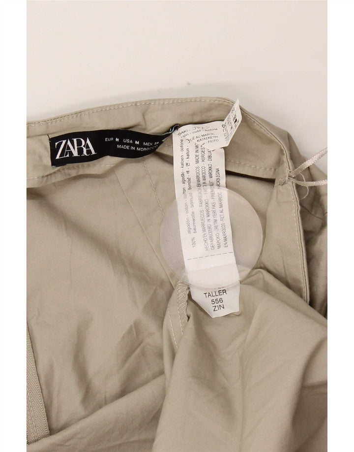 Saia maxi feminina Zara médio W28 algodão verde
