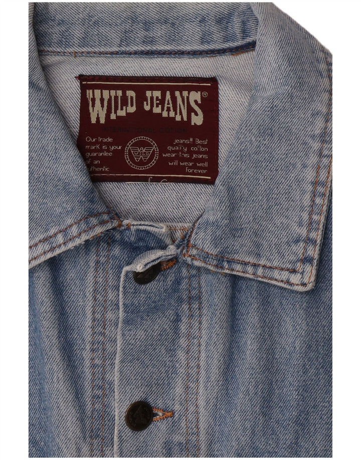 Jaqueta jeans masculina Wild Jeans UK 38 azul médio