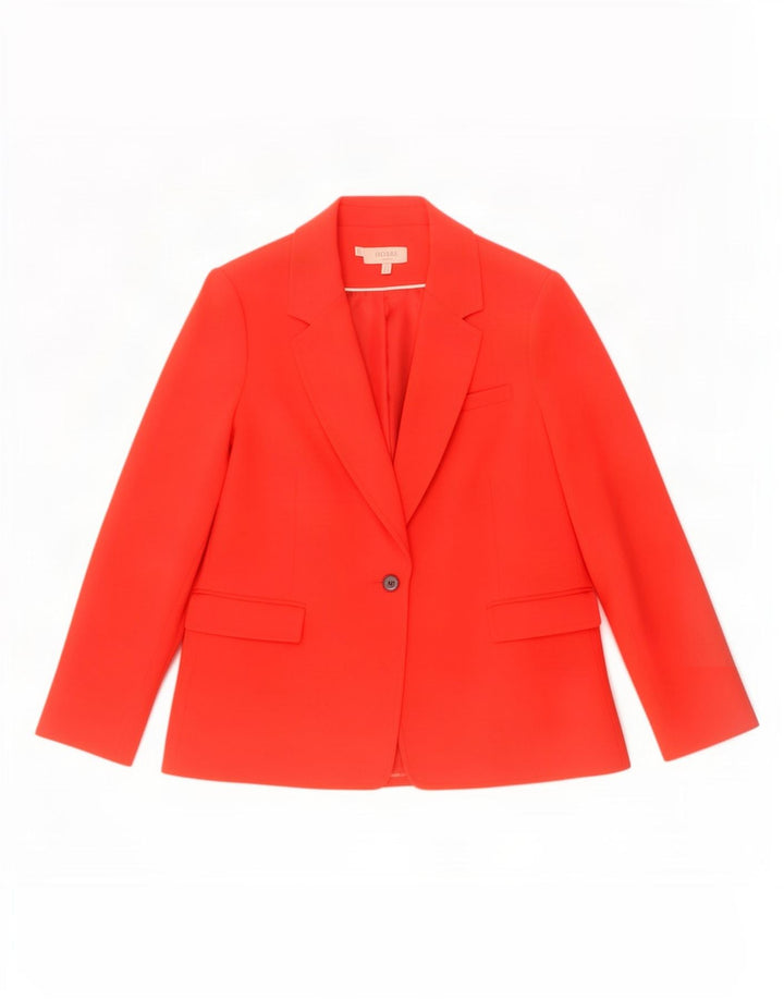 Jaqueta blazer feminina Hobbs com 1 botão Reino Unido 18 XL poliéster vermelho
