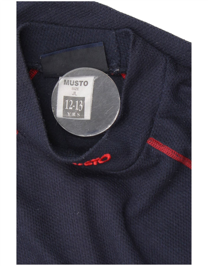 Musto Meninos Top Manga Comprida 12-13 Anos Grande Azul Marinho