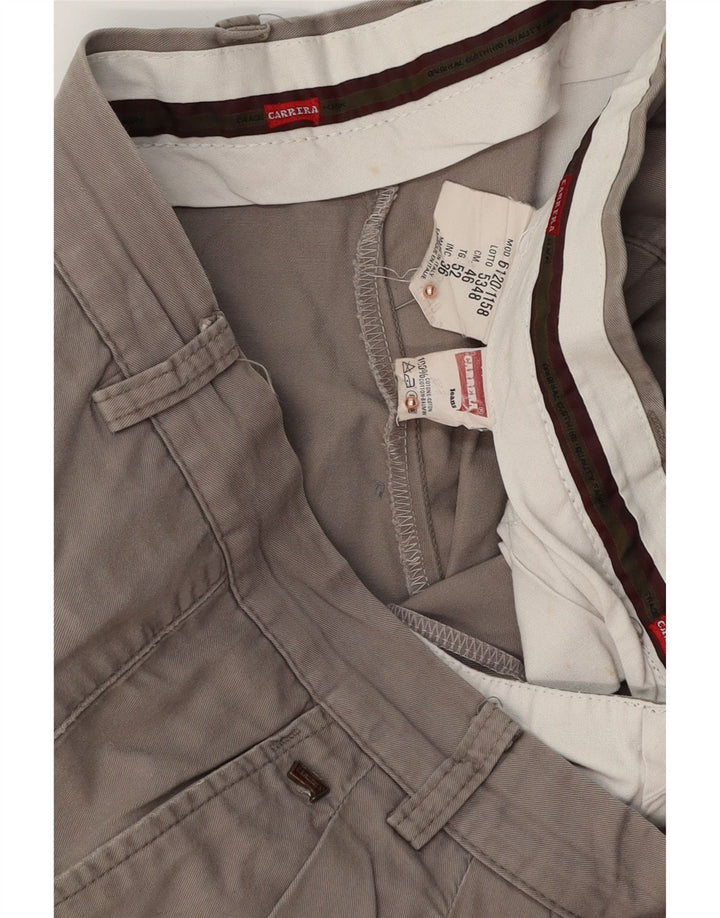 Shorts chino masculino CARRERA W36 grande algodão cinza